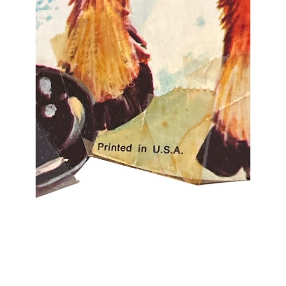 Vintage Christmas Santa Claus Reindeer Die Cut Cardboard Candy Cane USA 15" - Picture 3 of 4